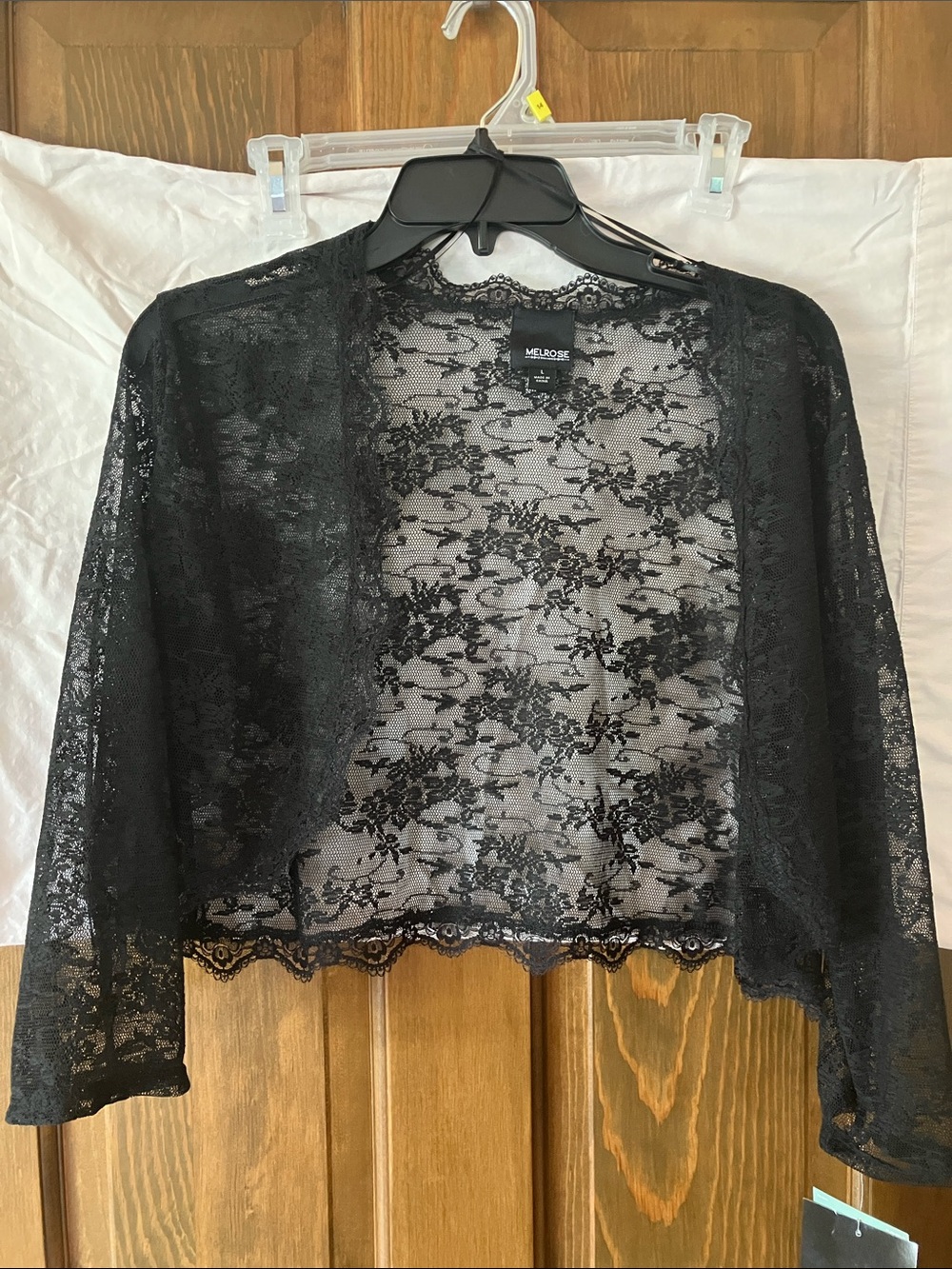 Melrose Black Lace Bolero Shrug size L